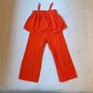 H&M Vibrant Red/Orange Kids Top and Pants
